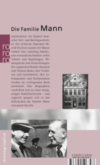 Zusatzmaterial 9783499506307 U4 von Die Familie Mann von Hans Wißkirchen