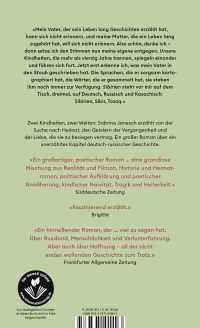 Zusatzmaterial 9783737101493 U4 von Sibir von Sabrina Janesch