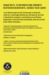 Zusatzmaterial 9783737101592 U4 von Filmzeit, Lebenszeit: Erinnerungen von Edgar Reitz