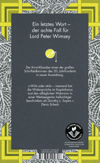 Zusatzmaterial 9783805200806 U4 von Mord braucht Reklame: Ein Fall für Lord Peter Wimsey von Dorothy L. Sayers