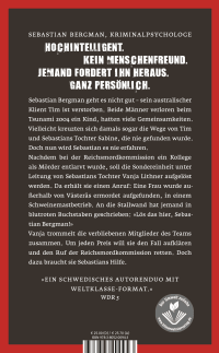Zusatzmaterial 9783805200943 U4 von Die Schuld, die man trägt: Ein Fall für Sebastian Bergman von Michael Hjorth, Hans Rosenfeldt