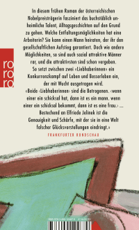 Zusatzmaterial 9783499124679 U4 von Die Liebhaberinnen von Elfriede Jelinek