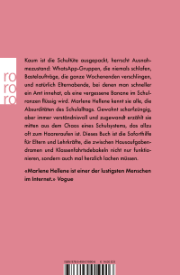 Zusatzmaterial 9783499019906 U4 von Elternabend: Absurditäten aus dem Schulalltag zwischen Hausaufgaben und Haareraufen von Marlene Hellene