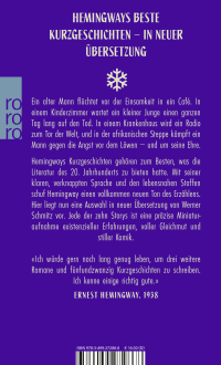 Zusatzmaterial 9783499272868 U4 von Schnee auf dem Kilimandscharo von Ernest Hemingway