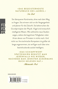 Zusatzmaterial 9783499632617 U4 von Die Genies der Lüfte: Die erstaunlichen Talente der Vögel von Jennifer Ackerman, John Burgoyne