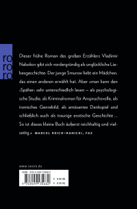 Zusatzmaterial 9783499135682 U4 von Der Späher von Vladimir Nabokov