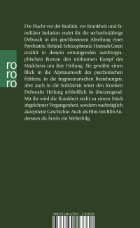 Zusatzmaterial 9783499227769 U4 von Ich hab dir nie einen Rosengarten versprochen: Bericht einer Heilung von Hannah Green