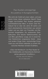 Zusatzmaterial 9783499291746 U4 von Das rote Notizbuch: Wahre Geschichten von Paul Auster
