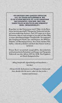 Zusatzmaterial 9783498063634 U4 von Die letzten Tage des Patriarchats von Margarete Stokowski