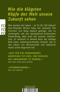 Zusatzmaterial 9783499628153 U4 von Die Physik der Zukunft: Unser Leben in 100 Jahren von Michio Kaku