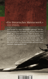 Zusatzmaterial 9783499225765 U4 von Roman eines Schicksallosen von Imre Kertész