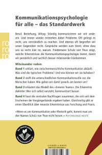 Zusatzmaterial 9783499619632 U4 von Miteinander reden: Fragen und Antworten von Friedemann Schulz von Thun