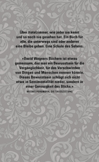Zusatzmaterial 9783498073732 U4 von Ein Zimmer im Hotel von David Wagner