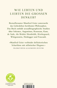 Zusatzmaterial 9783498025434 U4 von PHILOSOPHER’S LOVE – FROM SOCRATES TO FOUCAULT: Von Sokrates bis Foucault von Manfred Geier