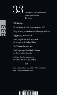 Zusatzmaterial 9783499252075 U4 von Texte aus den in die Vergriffenheit entlassenen Büchern "Quitten" und "Kugeln": 1990 - 1994 von Max Goldt