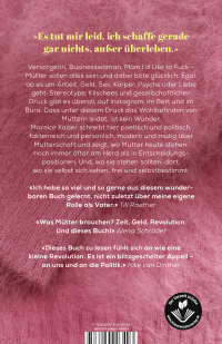 Zusatzmaterial 9783499003493 U4 von Das Unwohlsein der modernen Mutter von Mareice Kaiser