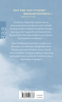 Zusatzmaterial 9783499246333 U4 von Unter der Sonne von Daniel Kehlmann