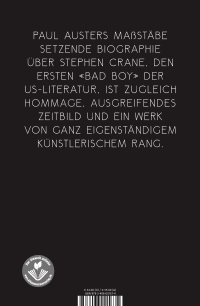 Zusatzmaterial 9783498001674 U4 von In Flammen: Leben und Werk von Stephen Crane von Paul Auster