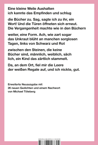 Zusatzmaterial 9783498007744 U4 von Westwärts 1 & 2: Erweiterte Neuausgabe von Rolf Dieter Brinkmann