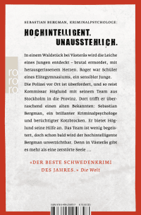 Zusatzmaterial 9783499256707 U4 von Der Mann, der kein Mörder war von Michael Hjorth, Hans Rosenfeldt