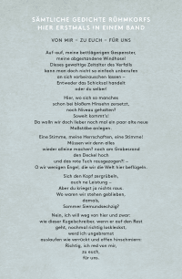 Zusatzmaterial 9783498058029 U4 von Sämtliche Gedichte 1956 - 2008: Mit einer Auswahl der Gedichte von 1947 - 1955 von Peter Rühmkorf