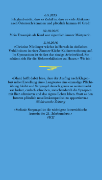 Zusatzmaterial 9783498064440 U4 von Statusmeldungen von Stefanie Sargnagel