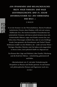 Zusatzmaterial 9783499249273 U4 von F von Daniel Kehlmann