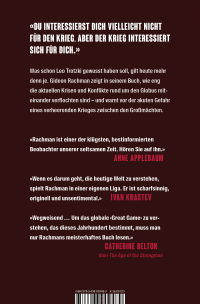 Zusatzmaterial 9783498009489 U4 von Der Krieg interessiert sich für dich: Der Zusammenbruch der internationalen Ordnung und die Gefahr eines dritten Weltkriegs von Gideon Rachman