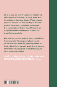 Zusatzmaterial 9783499019876 U4 von A Therapeutic Journey: Von der Kunst, schwere Zeiten zu bewältigen von Alain de Botton