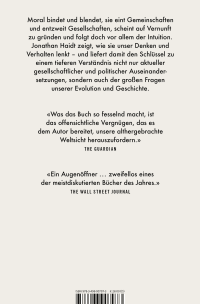 Zusatzmaterial 9783498007973 U4 von Die Macht der Moral: Warum Politik und Weltanschauungen unsere Gesellschaft spalten von Jonathan Haidt