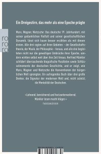 Zusatzmaterial 9783499005879 U4 von Marx, Wagner, Nietzsche: Welt im Umbruch von Herfried Münkler
