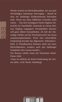 Zusatzmaterial 9783499228308 U4 von Silentium! von Wolf Haas
