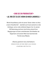 Zusatzmaterial 9783737100175 U4 von Wer ist Michel Houellebecq?: Porträt eines Provokateurs von Julia Encke