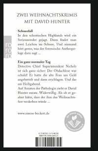 Zusatzmaterial 9783499290725 U4 von Schneefall & Ein ganz normaler Tag von Simon Beckett