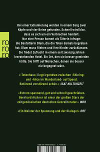 Zusatzmaterial 9783499016820 U4 von Totenfrau - Das Haus von Bernhard Aichner