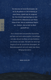 Zusatzmaterial 9783499291296 U4 von Die Rosenbaum-Doktrin: und andere Texte von Wolfgang Herrndorf