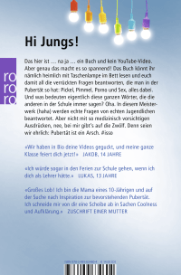 Zusatzmaterial 9783499634604 U4 von Jungsfragen: Alles, was du über deinen Körper und das Erwachsenwerden wissen musst von Benjamin Scholz, Dorthe Landschulz