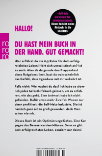 Zusatzmaterial 9783499016080 U4 von 11,5 Rules für dein erfolgreichstes Leben: Selbsthilfe von einem Typen, der auch keine Ahnung hat von Maxi Gstettenbauer