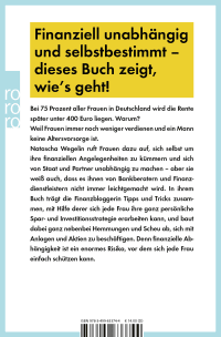Zusatzmaterial 9783499633744 U4 von Madame Moneypenny: Wie Frauen ihre Finanzen selbst in die Hand nehmen können von Natascha Wegelin