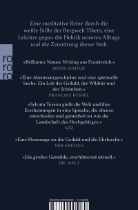 Zusatzmaterial 9783499005060 U4 von Der Schneeleopard von Sylvain Tesson