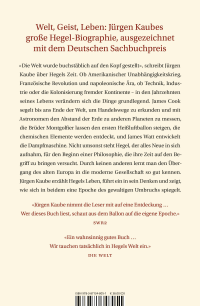 Zusatzmaterial 9783871348051 U4 von Hegels Welt von Jürgen Kaube