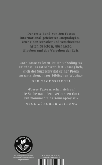 Zusatzmaterial 9783498021412 U4 von Der andere Name: Heptalogie I - II von Jon Fosse