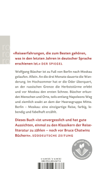Zusatzmaterial 9783499236778 U4 von Berlin - Moskau: Eine Reise zu Fuß von Wolfgang Büscher