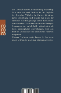 Zusatzmaterial 9783499135149 U4 von Die Enden der Parabel von Thomas Pynchon