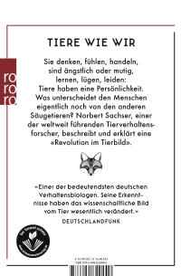 Zusatzmaterial 9783499629440 U4 von Der Mensch im Tier: Warum Tiere uns im Denken, Fühlen und Verhalten oft so ähnlich sind von Norbert Sachser