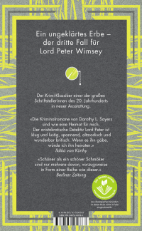 Zusatzmaterial 9783805200783 U4 von Keines natürlichen Todes: Ein Fall für Lord Peter Wimsey von Dorothy L. Sayers