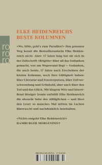 Zusatzmaterial 9783499291272 U4 von Ab morgen wird alles anders: Kolumnen über das Leben, die Liebe und andere Kleinigkeiten von Elke Heidenreich