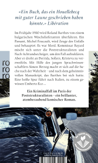 Zusatzmaterial 9783499272219 U4 von Die siebte Sprachfunktion von Laurent Binet