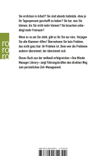 Zusatzmaterial 9783499614392 U4 von Der Minuten Manager und der Klammer-Affe: Wie man lernt, sich nicht zuviel aufzuhalsen von Kenneth Blanchard, William Oncken Jr., Hal Burrows