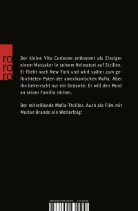 Zusatzmaterial 9783499231100 U4 von Der Pate von Mario Puzo